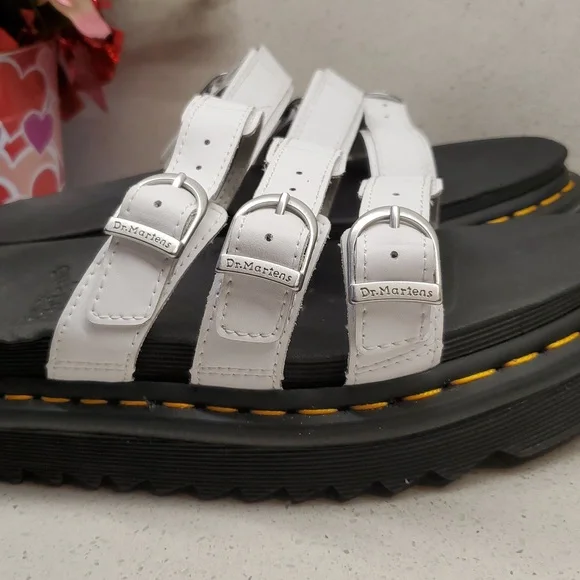 Dr. Martens White Strappy Sandals - Picture 6 of 11